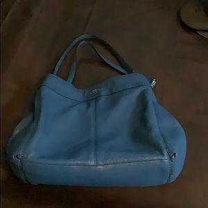 Large Coach Blue Purse